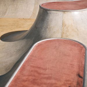 A close up abstract image of a new skate park facility shows adventure fun to be had on The South West Edge road trip