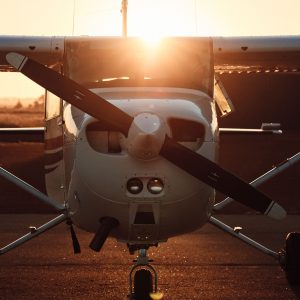 A front-on image of a charter plane to show that you can take a scenic flight to explore further while doing the perth to esperance road trip itinerary The Edge